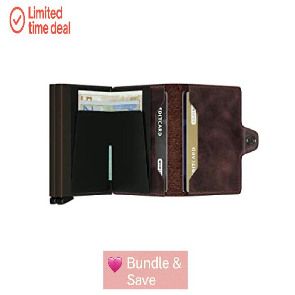 Genuine Leather RFID Wallet Holds 16 Cards Compact Secure - Picture 4 of 4